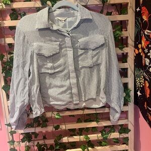 Striped Button-Up Shirt